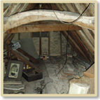 Grade II listed timber framed house - loft (before)